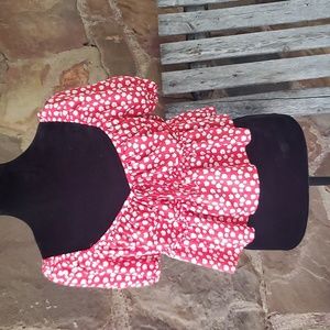 Shein Curve red crop top.